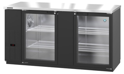 Hoshizaki BB69-G 69.5"W Two-Section Glass Door Refrigerated Back Bar Cooler