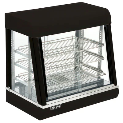 Admiral Craft HD-26 26" L x 18.38" W x 25.25" H Heated Display Case Countertop Electric Front &amp; Rear Sliding Doors - 120 Volts