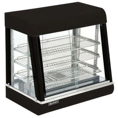 Admiral Craft HD-26 26" L x 18.38" W x 25.25" H Heated Display Case Countertop Electric Front &amp; Rear Sliding Doors - 120 Volts
