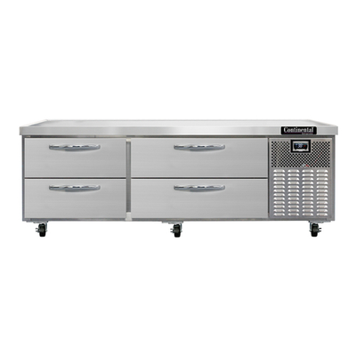 Continenttal Refrigerator D72GN 72"W Two-Section Four Drawer Refrigerator Griddle Stand