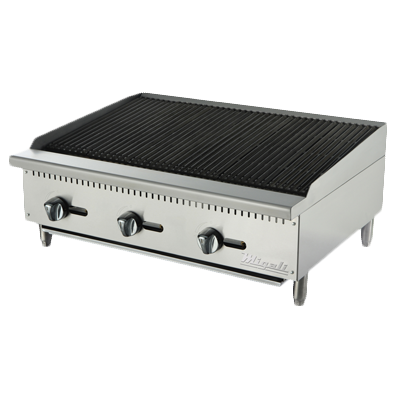 Migali C-RB36 36" Natural Gas Countertop Charbroiler - 105,000 BTU