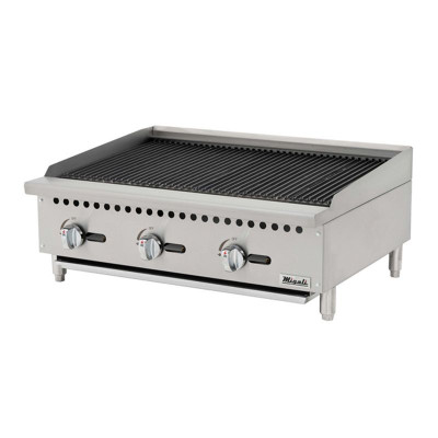 Migali C-RB36 36" Natural Gas Countertop Charbroiler - 105,000 BTU