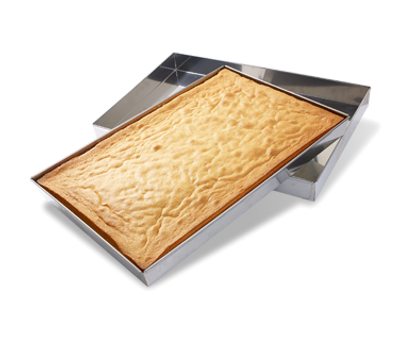 Matfer Bourgeat 340305 23.25&quot; x 2.25&quot; Rectangle Stainless Steel Sponge Cake Pan