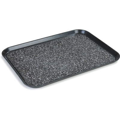 Dinex DXSMC1520NSM03 15" X 20" Black With Black Marble Fiberglass Patient Tray