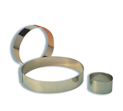 Matfer Bourgeat 371411 10.25&quot; ID x 1.75&quot;H Stainless Steel Round Mousse Ring