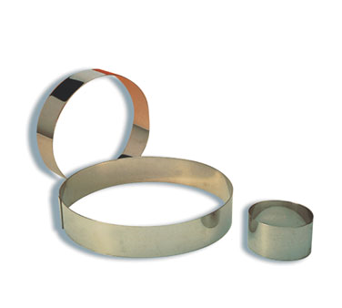 Matfer Bourgeat 371411 10.25" ID x 1.75"H Stainless Steel Round Mousse Ring