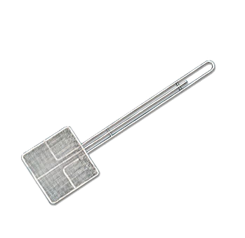 American Metalcraft SKS514 5&quot; W x 5&quot; D Square Fine Mesh Nickel Plated Steel Skimmer