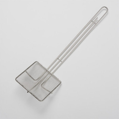 American Metalcraft SKS514 5" W x 5" D Square Fine Mesh Nickel Plated Steel Skimmer