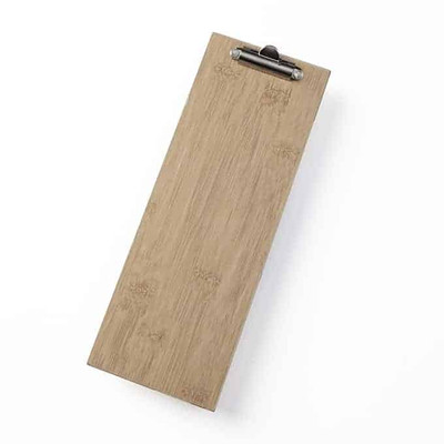 American Metalcraft BB4 4.5" W Clipboard Wood Menu Holder