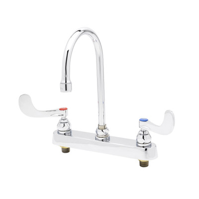 T&amp;S Brass B-1142-04 Workboard Mixing Faucet deck mount 8"
