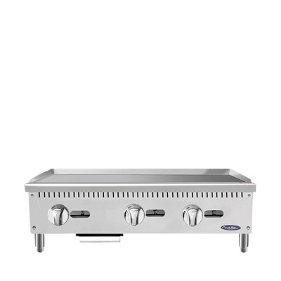 Atosa ATMG-36 36" W Stainless Steel Natural Gas Countertop CookRite Heavy Duty Griddle - 90,000 BTU