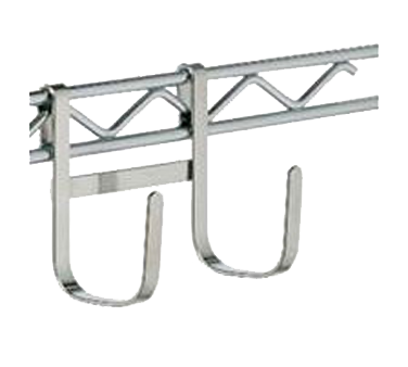 Metro HK26C Smartwall Snap-On Hook 3-1/2"H Chrome Style C - Double Multi-Purpose