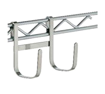 Metro HK26C Smartwall Snap-On Hook 3-1/2&quot;H Chrome Style C - Double Multi-Purpose