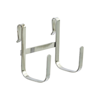 Metro HK26C Smartwall Snap-On Hook 3-1/2"H Chrome Style C - Double Multi-Purpose