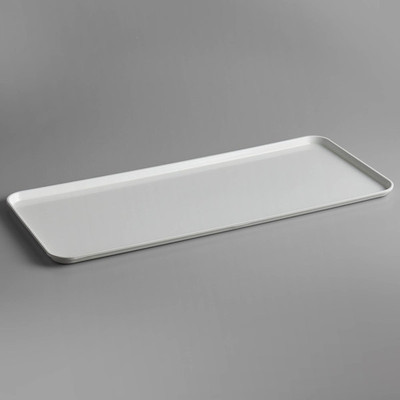 Cambro 1230MT148 12-7/16" x 30" x 3/4" White Rectangular Fiberglass Market Display Tray