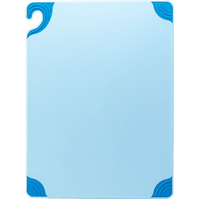 San Jamar CBG182412BL 18" x 24" x 1/2" Blue Co-Polymer Saf-T-Grip Cutting Board