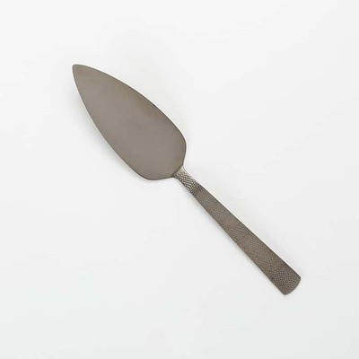 American Metalcraft BLHP10 10" L Hammered 18/0 Stainless Steel Vintage Black Finish Pie Server