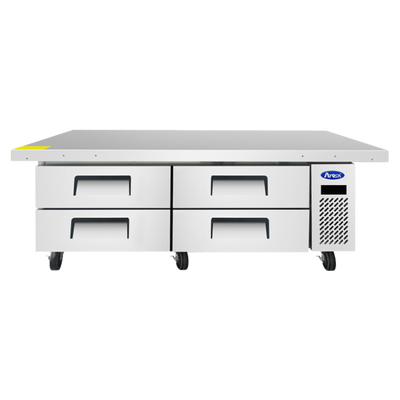 Atosa MGF8454GR 76" W 4 Drawers Refrigerated Chef Base with Extended Top - 115 Volts