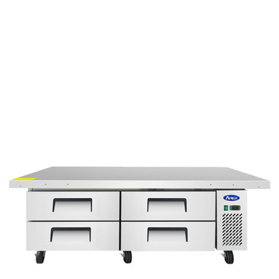 Atosa MGF8454GR 76" W 4 Drawers Refrigerated Chef Base with Extended Top - 115 Volts