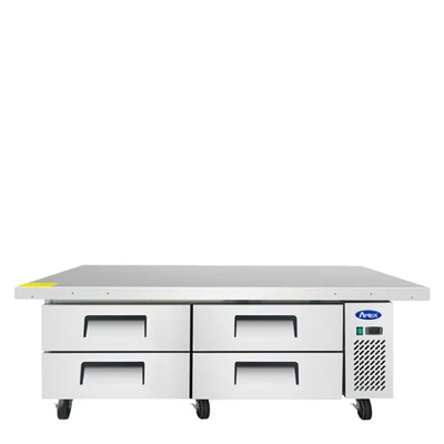 Atosa MGF8454GR 76" W 4 Drawers Refrigerated Chef Base with Extended Top - 115 Volts