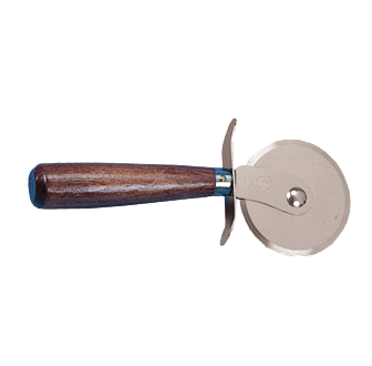 American Metalcraft PC7250 2.5&quot; Stainless Steel Pizza Cutter Wood Handle