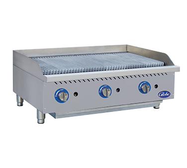 Globe GCB36G-CR 36" Countertop Gas Charbroiler - 120,000 BTU