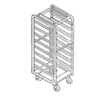 Baxter BDSSRSB-12 12 Slides Stainless Steel Single Side Load Rack