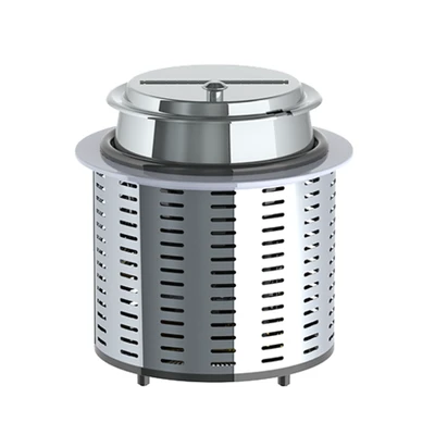 CookTek SASD081-7 SinAqua 13.42" W Aluminum Drop-In Touch Pad Controls Souper Induction Kettle - 100-120 Volts