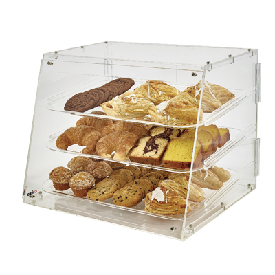 Winco ADC-3ADC-4 21" x 18" x 16-1/2"H Clear Acrylic Countertop Display Case (3 Trays Per Set)