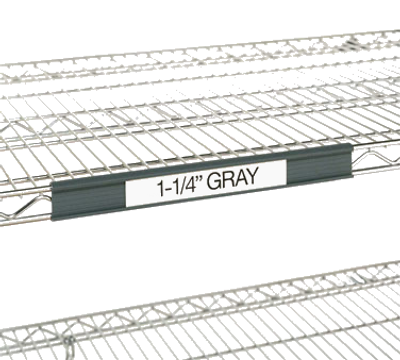 Metro 9990Sl1 Super Erecta Slanted Label Holder 13" x 1-1/4" Gray Solid Plastic Holder