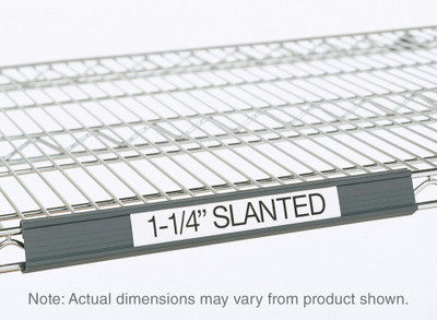 Metro 9990Sl1 Super Erecta Slanted Label Holder 13" x 1-1/4" Gray Solid Plastic Holder