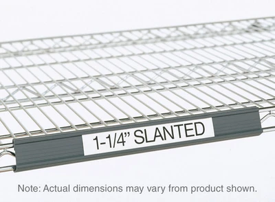 Metro 9990Sl1 Super Erecta Slanted Label Holder 13" x 1-1/4" Gray Solid Plastic Holder