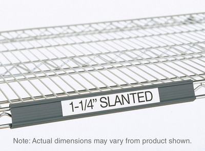 Metro 9990Sl1 Super Erecta Slanted Label Holder 13" x 1-1/4" Gray Solid Plastic Holder