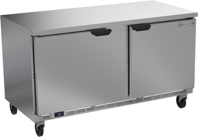 Beverage Air WTF60AHC-FLT 60"W Two Door Stainless Steel Worktop Freezer