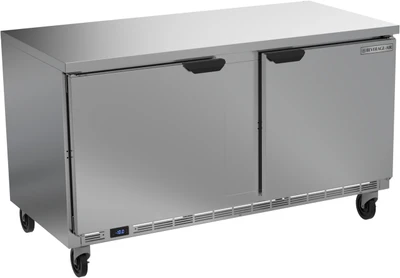 Beverage Air WTF60AHC-FLT 60"W Two Door Stainless Steel Worktop Freezer