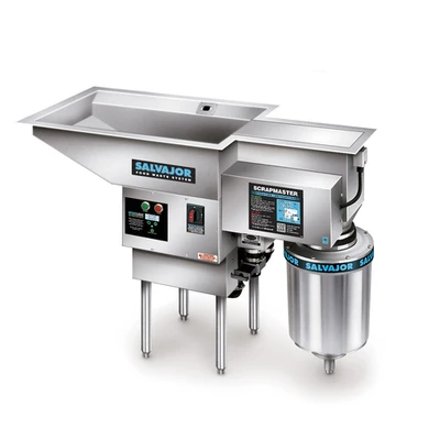 Salvajor 500-PSM Disposer Pot/Pan ScrapMaster Scrapping Pre-flushing &amp; Disposing System With Water recirculation 5 HP Disposer