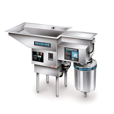 Salvajor 500-PSM Disposer Pot/Pan ScrapMaster Scrapping Pre-flushing & Disposing System With Water recirculation 5 HP Disposer