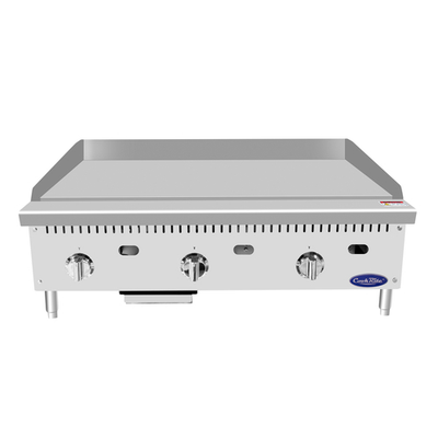 Atosa ATTG-36 36" W Stainless Steel Natural Gas Countertop CookRite Heavy Duty Griddle - 75,000 BTU