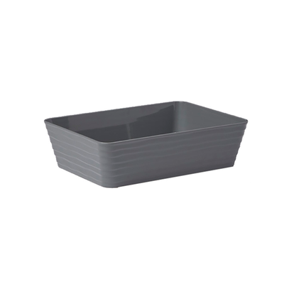 American Metalcraft B11G 96 Oz. Plastic Gray Rectangular Serving Bowl