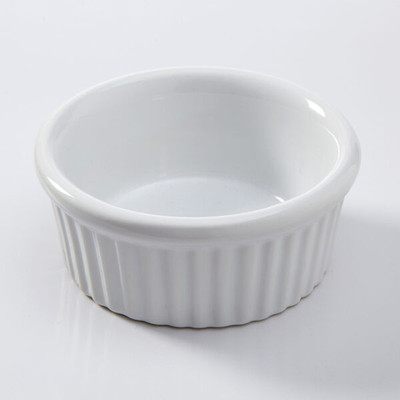 American Metalcraft CRMK6 3.75" 6 Oz. Ceramic White Ceramekins Ramekin