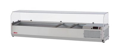 Turbo Air CTST-1500G-N E-Line Countertop Salad Table with clear hood 59"