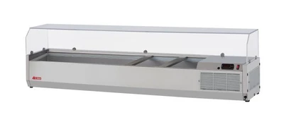 Turbo Air CTST-1500G-N E-Line Countertop Salad Table with clear hood 59"