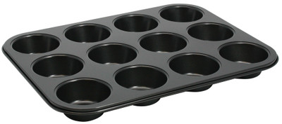 Winco AMF-12NS 15.5&quot; Carbon Steel Muffin Pan
