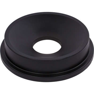 Carlisle 34103503 4.99" H X 22.64" Dia. Snap Down Tab Locks Polyethylene Black Bronco Funnel Lid