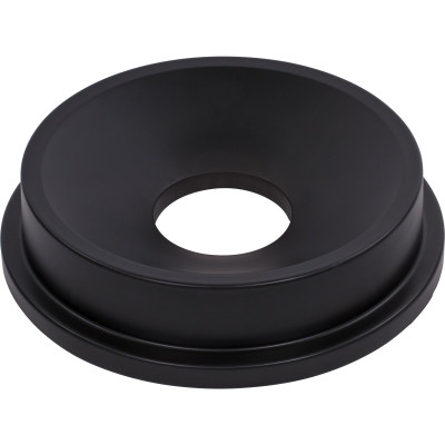 Carlisle 34103503 4.99" H X 22.64" Dia. Snap Down Tab Locks Polyethylene Black Bronco Funnel Lid