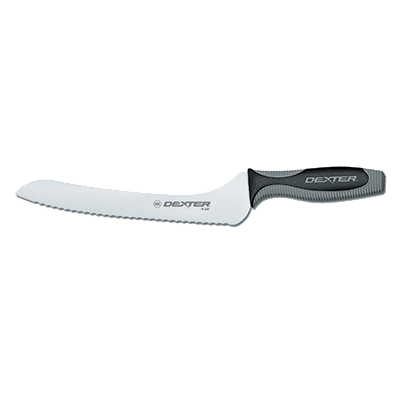 Dexter 29323 9" Scalloped Edge V-Lo Sandwich Knife with Soft-to-the-touch Handle