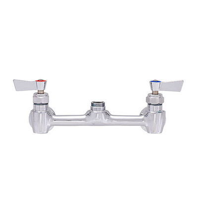 Fisher 61549 8" Centers 1/2" NPT Male Inlets Stainless Steel Backsplash Mount Control Valve