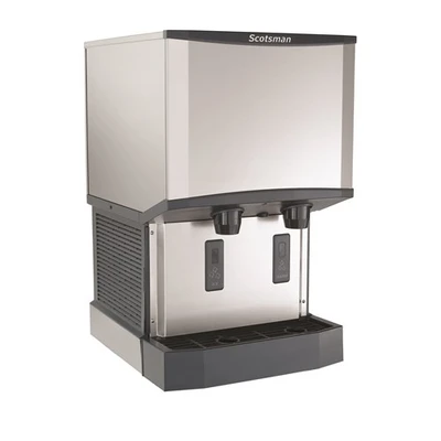 Scotsman HID525WX-1 Meridian 500 Lbs. Stainless Steel Water Cooled Nugget Ice and Water Dispenser - 115 Volts
