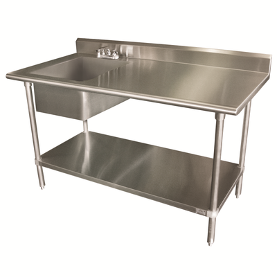 Advance Tabco KLAG-11B-306L-X 60" W x 30" D Stainless Steel 16 Gauge Special Value Work Table