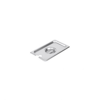 CAC China SPCN-Q Stainless Steel 0.25 Size Notched Flat Steam Pan Cover (72 Each Per Case)